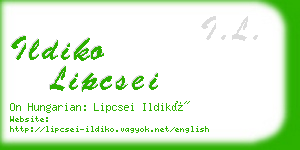 ildiko lipcsei business card